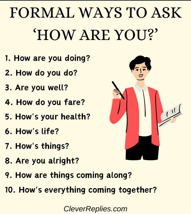 Formal Ways to Ask ‘How are you?’